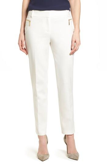 Women's Chaus Dena Zip Pocket Ankle Pants - Ivory