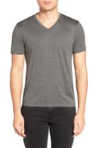 Men's Theory Silk & Cotton V-neck T-shirt - Black