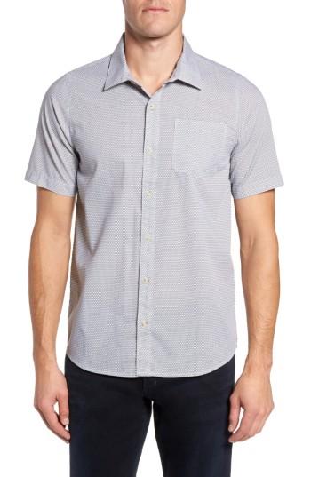 Men's Travis Mathew Eric Print Sport Shirt - White