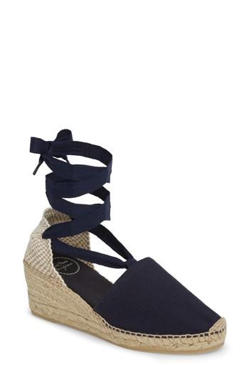 Women's Toni Pons Valencia Wraparound Espadrille Wedge Eu - Blue