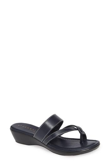 Women's Athena Alexander Barn Dance Wedge Slide Sandal M - Blue