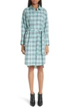 Women's Burberry Isotto Tartan Shirtdress Us / 40 It - Blue