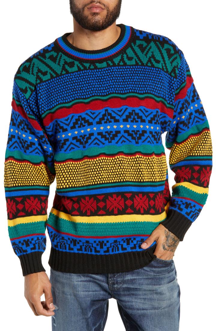 Men's Elevenparis Multistripe Sweater - Black