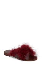 Women's Topshop Fenella Feathered Sandal .5us / 36eu - Red