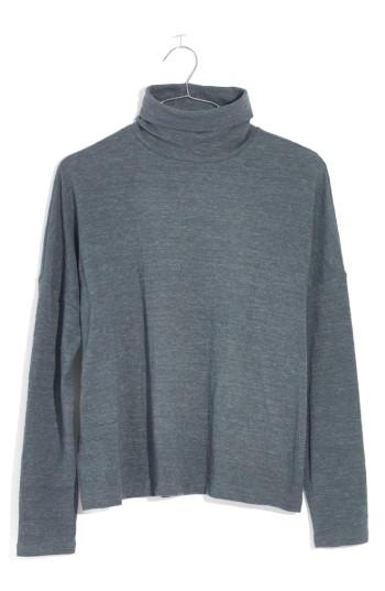 Women's Madewell Boxy Turtleneck Top, Size - Grey