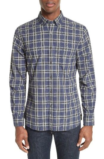 Men's Todd Snyder Trim Fit Plaid Sport Shirt - Blue