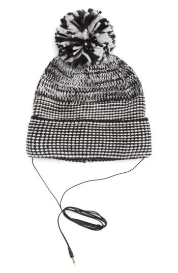 Women's Rebecca Minkoff Mouline Pom Beanie With Headphones - Black
