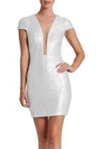 Women's Dress The Population Kylie Sequin Minidress - White
