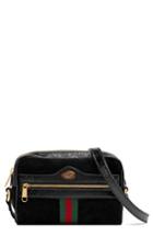 Gucci Ophidia Small Suede & Leather Crossbody Bag - Black
