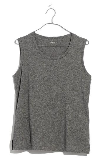 Women's Madewell Whisper Cotton Crewneck Muscle Tank, Size - Grey