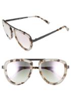 Women's Kendall + Kylie 53mm Aviator Sunglasses - Snow Leopard/ Matte Black