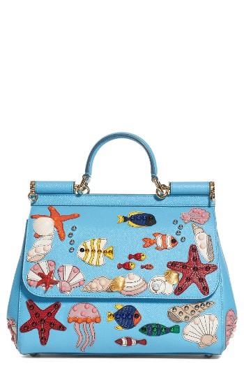 Dolce & Gabbana Medium Miss Sicily Leather Satchel -