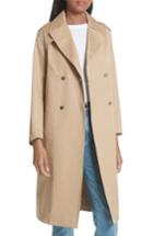 Women's Sandro Emastic Laced Back Trench Coat Us / 34 Fr - Brown