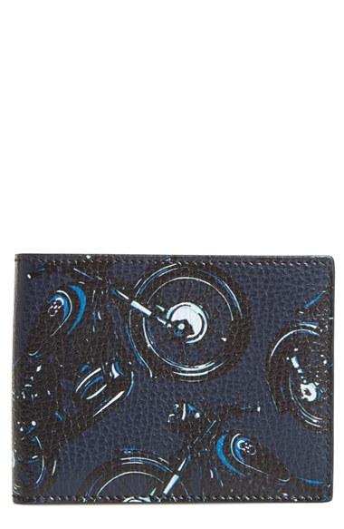 Men's Salvatore Ferragamo Motorcycle Leather Wallet -