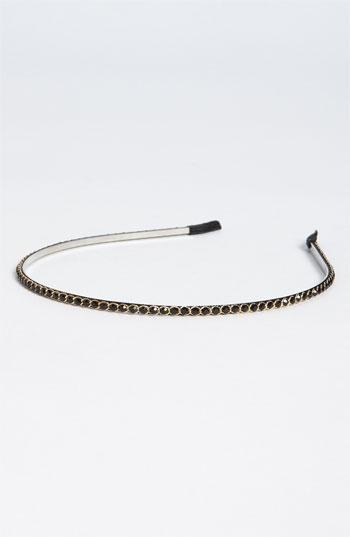 Cara Skinny Crystal Headband, Size - Black