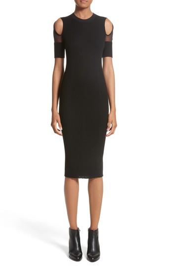 Women's Alexander Wang Knit Cold Shoulder Dress - Black