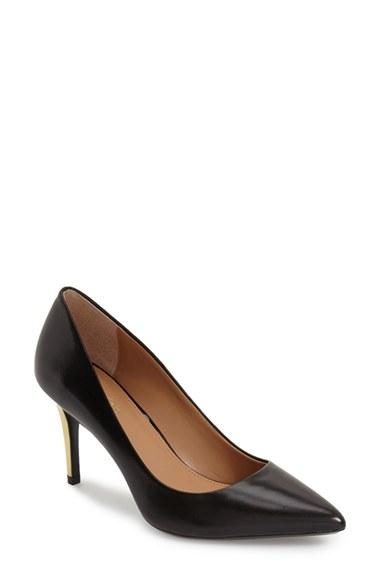Women's Calvin Klein 'gayle' Pointy Toe Pump .5 M - Black