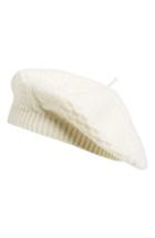 Women's Halogen X Atlantic-pacific Cable Knit Cashmere Beret -