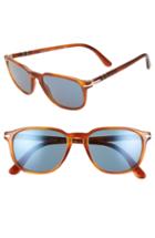 Women's Persol 52mm Square Sunglasses - Tortoise/ Blue Solid