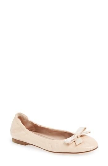 Women's Stuart Weitzman Raven Skimmer Flat M - Beige