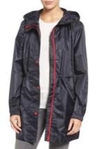 Women's Joules Right As Rain Packable Hooded Raincoat - Red