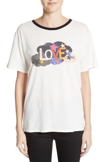Women's Saint Laurent Love Graphic Cotton Tee - Ivory