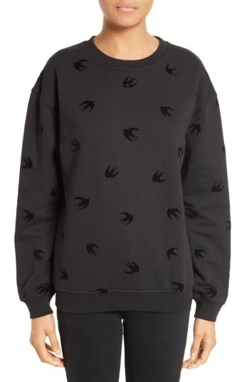 Women's Mcq Alexander Mcqueen Swallow Classic Sweatshirt - Black