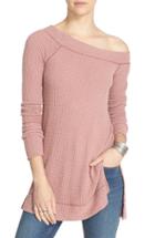 Women's Free People Kate Off The Shoulder Thermal Tee - Pink