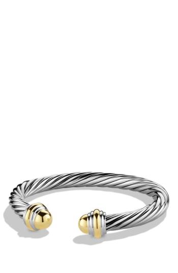 Women's David Yurman Cable Classics Bracelet With 14k Gold, 7mm