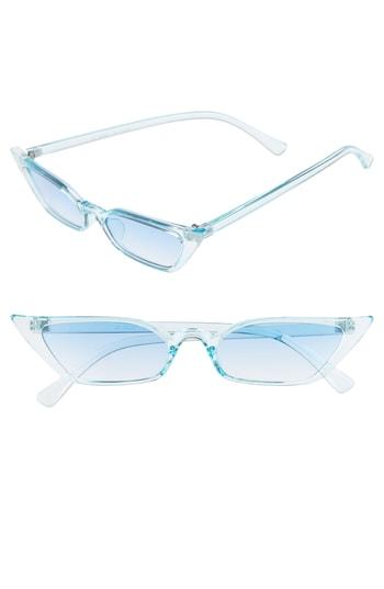 Women's Glance Eyewear 52mm Cat Eye Sunglasses - Blue/ Blue Lens