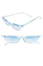 Women's Glance Eyewear 52mm Cat Eye Sunglasses - Blue/ Blue Lens