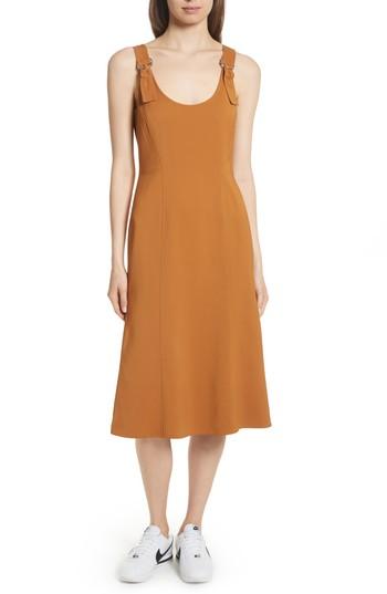 Women's A.l.c. Sander Buckle Strap Midi Dress - Yellow