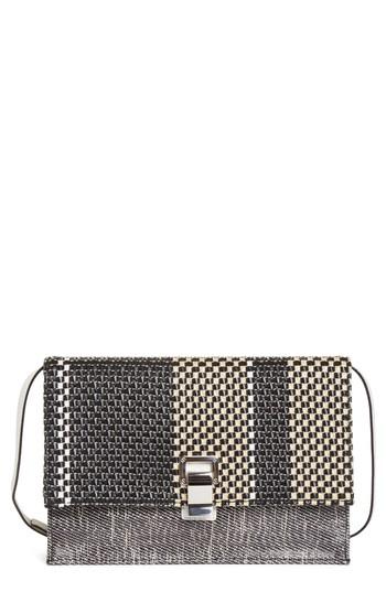 Proenza Schouler Small Lunch Bag Woven Leather Shoulder Bag - Black