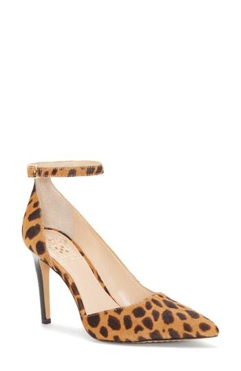 Women's Vince Camuto Marbella Genuine Calf Hair Pump M - Beige
