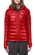 Women's Canada Goose 'hybridge Lite' Slim Fit Hooded Packable Down Jacket, Size - Red (online Only)