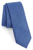 Men's Nordstrom Men's Shop Wheaton Plaid Skinny Tie, Size - Blue