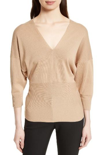 Women's Joseph Tie Detail V-neck Sweater - Beige