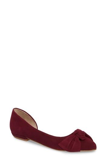 Women's Steve Madden Edina D'orsay Bow Flat .5 M - Burgundy