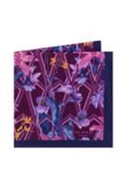 Men's Ted Baker London Floral Silk Pocket Square, Size - Pink
