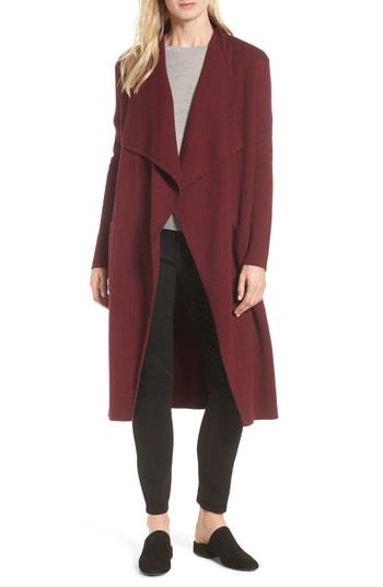 Women's Soia & Kyo Coatigan Knit Long Sweater Coat, Size - Burgundy