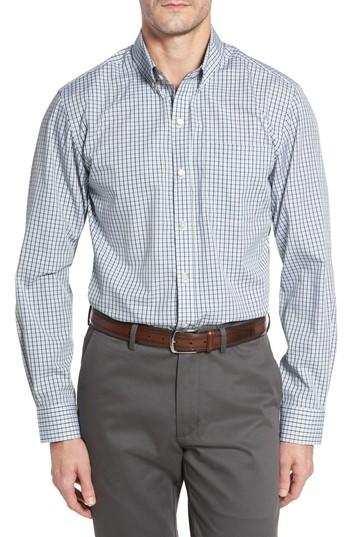 Men's Cutter & Buck Easton Non-iron Plaid Sport Shirt - Green