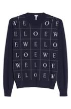 Men's Loewe Letters Wool Sweater