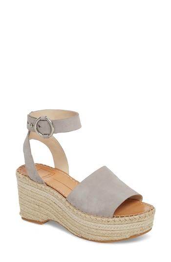 Women's Dolce Vita Lesly Espadrille Platform Sandal M - Grey