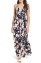 Women's Band Of Gypsies Floral Strappy Maxi Dress - Blue