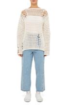 Women's Topshop Boutique Distressed Knit Sweater Us (fits Like 0) - Ivory