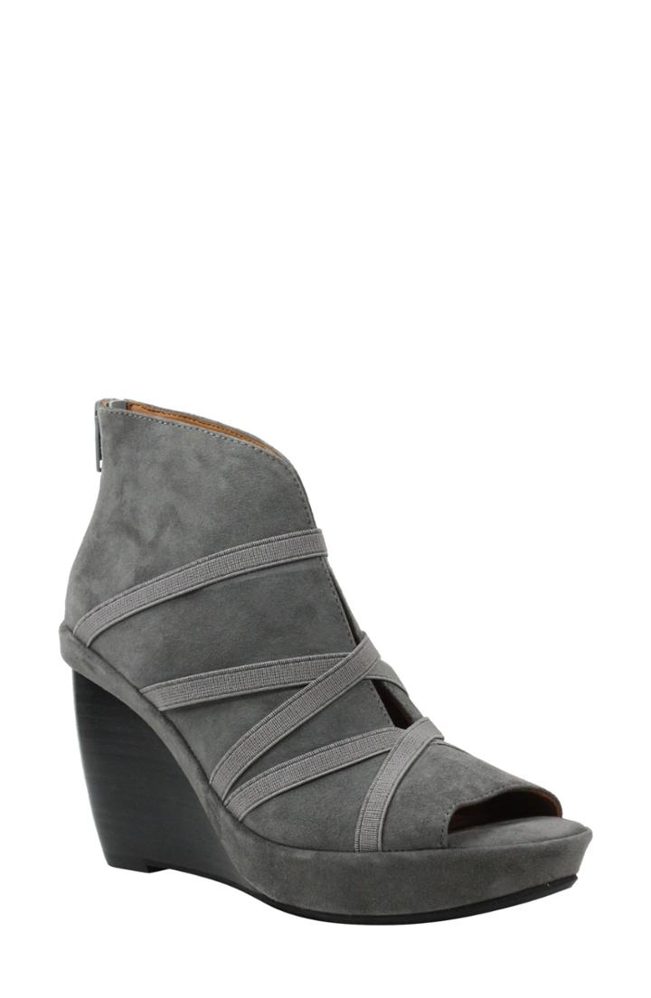 Women's L'amour Des Pieds Icelos Wedge Bootie .5 M - Grey