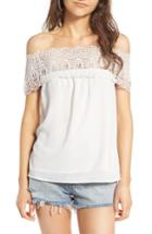 Women's Wayf Lace Off The Shoulder Top - White