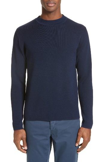 Men's Norse Projects Matti Double Face Merino Wool Sweater - Blue