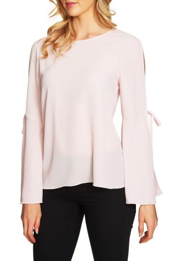 Women's Cece Split Tie-sleeve Blouse - Pink