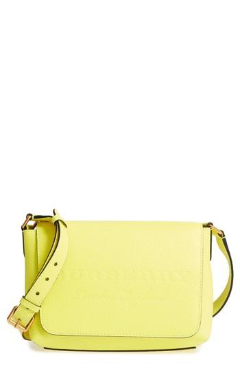 Burberry Small Burleigh Leather Crossbody Bag - Yellow